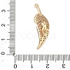 Leaf Brass Micro Pave Cubic Zirconia Enhancer Shortener Bails KK-F934-07B-G-3