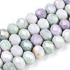 Ombre Effect Dyed Glass Beads Strands GLAA-C023-02B-A-1