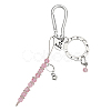 Glass and 201 Stainless Steel Pendant Locking Stitch Markers HJEW-NB00185-1