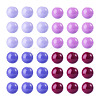 40Pcs 4 Colors Opaque Acrylic Beads MACR-TA0002-97B-2