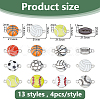 52Pcs 13 Styles Alloy Enamel Connector Charms ENAM-DC0002-03-2
