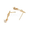 SHEGRACE Brass Micro Pave Cubic Zirconia Stud Dangle Earrings XGRQ4N692-723G-2