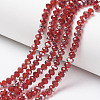 Electroplate Transparent Glass Beads Strands EGLA-A034-T4mm-E18-1