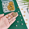 100Pcs 2 Colors Brass Bead Cap Bails KK-UN0005-39-4