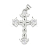 Brass Micro Pave Clear Cubic Zirconia Pendants KK-G522-51P-01-1