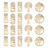 100Pcs Wood Pendants WOOD-CJ0001-62-4