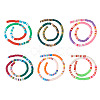 6 Strands 6 Colors Handmade Polymer Clay Bead Strands CLAY-TA0001-39-3