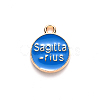 Alloy Enamel Pendants X-ENAM-S124-01A-02F-3