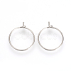Tarnish Resistant 304 Stainless Steel Hoop Earrings STAS-R071-41-2