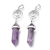 Natural Amethyst Pointed Big Pendants G-D0021-01P-06-3