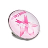 Breast Cancer Awareness Ribbon Glass Brooches JEWB-L019-01L-2