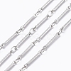3.28 Feet Real Platinum Brass Bar Link Chains X-CHC-R126-13P-2