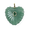Natural Green Aventurine Carved Pendants G-C276-01G-18-1