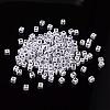 Mixed Letters White Letter Acrylic Cube Beads X-PL37C9308-4
