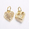 Long-Lasting Plated Brass Micro Pave Cubic Zirconia Charms ZIRC-F069-41G-2