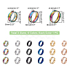 Unicraftale 18Pcs 18 Styles 201 Stainless Steel Grooved Finger Ring Settings STAS-UN0042-78-3