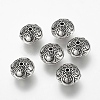 Antique Silver Tone Flat Round Tibetan Style Alloy Beads X-LF1617Y-NF-1