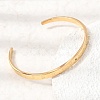 304 Stainless Steel Micro Pave Clear Cubic Zirconia Roman Numerals Open Cuff Bangles for Women SA-CBAC920-09G-3