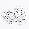 Acrylic Horizontal Hole Letter Beads PL37C9308-Y-2