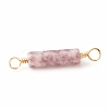 Natural Lepidolite Connector Charms PALLOY-JF01454-09-5