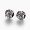 316 Surgical Stainless Steel European Beads STAS-F195-128P-09-1