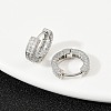 Brass Micro Pave Clear Cubic Zirconia Hoop Earrings EJEW-S277-09P-A-2