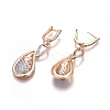 Brass Micro Pave Cubic Zirconia Jewelry Sets SJEW-F189-03KCG-4