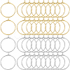 200Pcs 2 Colors Brass Wine Glass Charm Rings KK-SP0001-32A-1