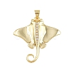 Brass Micro Pave Cubic Zirconia Pendants KK-A269-06G-1