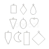 10Pcs Alloy Open Back Bezel Pendants PALLOY-YWC0002-02P-1
