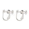 Brass Screw On Clip-on Earring Findings X-KK-L164-02S-1