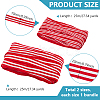 50M 2 Styles Polyester Stripe Ribbon OCOR-PH0004-92-2