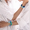 10Pcs 10 Style Handmade Polymer Clay Heishi Beaded Stretch Bracelets Set with Heart BJEW-SW00036-03-6