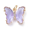 Brass Micro Pave Clear Cubic Zirconia Pendant ZIRC-P079-B02-16-1