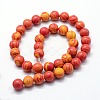 Synthetic Malachite Beads Strands G-I199-32-6mm-3