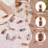 40Pcs 10 Colors Natural & Synthetic Mixed Gemstone Chip Pendants PALLOY-AB00151-4