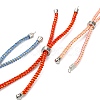 Adjustable Nylon Cord Slider Bracelet Making MAK-F026-A-P-4