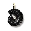 Natural Obsidian Pendants G-A287-01G-03-1