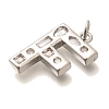 Brass Micro Pave Clear Cubic Zirconia Pendants KK-G521-01P-F-2