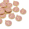 Golden Plated Alloy Enamel Charms X-ENAM-S118-07F-4