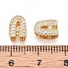 Brass Micro Pave Clear Cubic Zirconia Beads KK-T071-17G-A-3