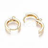 Brass Huggie Hoop Earring Findings X-KK-S350-069G-2