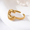 304 Stainless Steel Open Cuff Rings for Women LS-RJEW-M060-01G-03-3