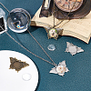 20Pcs 2 Colors Butterfly Alloy Pendant Cabochons Settings DIY-PH0003-27-WH-3