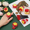 CRASPIRE 8Pcs 2 Color Plastic & Nylon Hummingbird Ring Feeder AJEW-CP0002-57-3