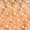 UV Plating Transparent Rainbow Iridescent Acrylic Beads TACR-D010-07A-1
