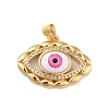 Brass Micro Pave Cubic Zirconia Pendants KK-B059-44G-2