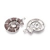 Brass Micro Pave Clear Cubic Zirconia Enamel Pendants KK-T071-28P-03-2
