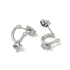 Brass Stud Earring Findings KK-M270-23P-2