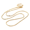 304 Stainless Steel Round Snake Chain Necklaces for Women NJEW-G140-11G-1